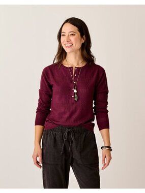 NWOT Carve Designs Women’s AMARA POINTELLE SWEATER S Small